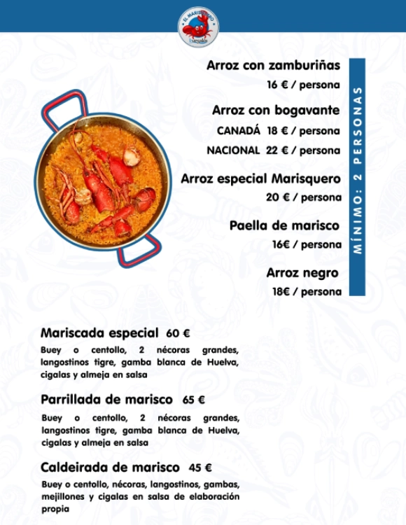 El Marisquero Burgalés - Carta